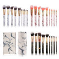 New 10pcs Marble Makeup Brush Color Plastic Particles Transparent Handle Makeup Brush Set